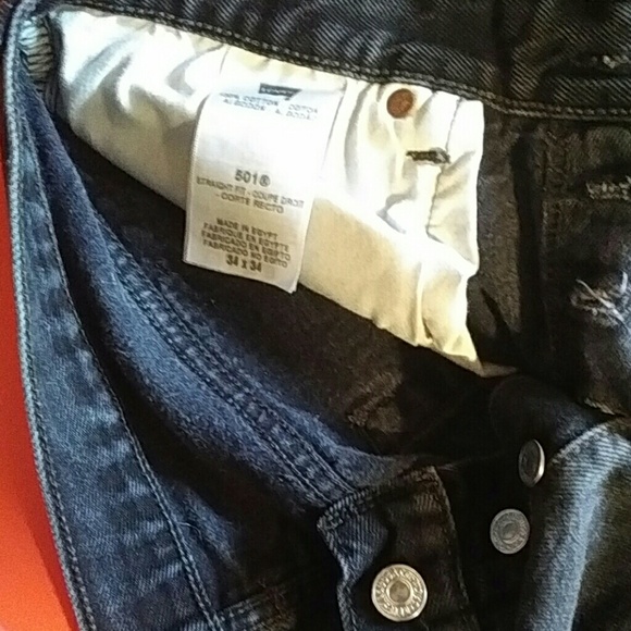 Levi's Black 501 Jeans, 34x34 - Picture 3 of 3